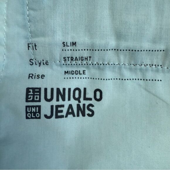 Uniqlo Ines de la Fressange Slim Straight Jeans Dark Wash Preowned Size 6 - Picture 5 of 8